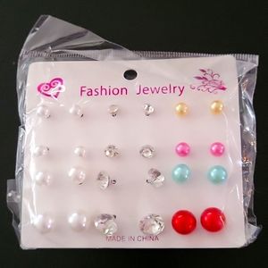 12 pairs of earrings